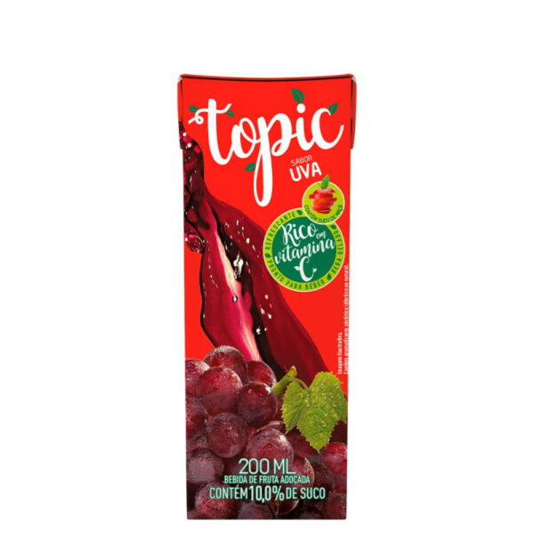 Jugo Topic Uva 200ml - caja c/ 27 unds